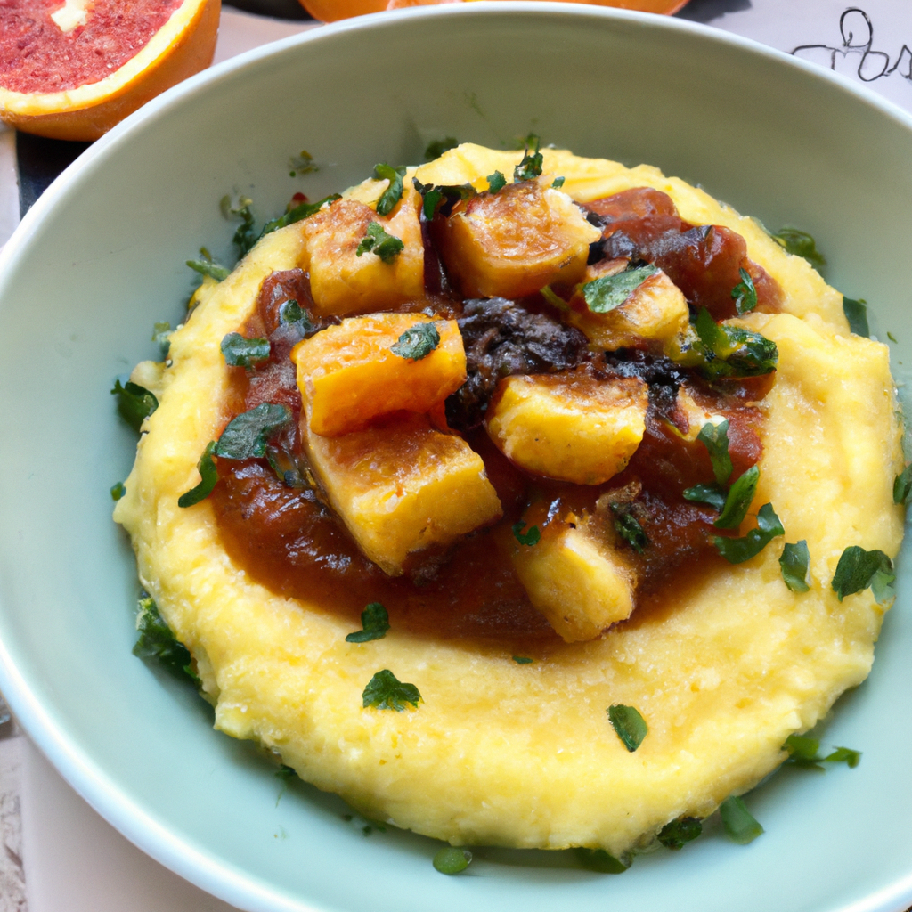 Polenta Bowl with Orange Sauce