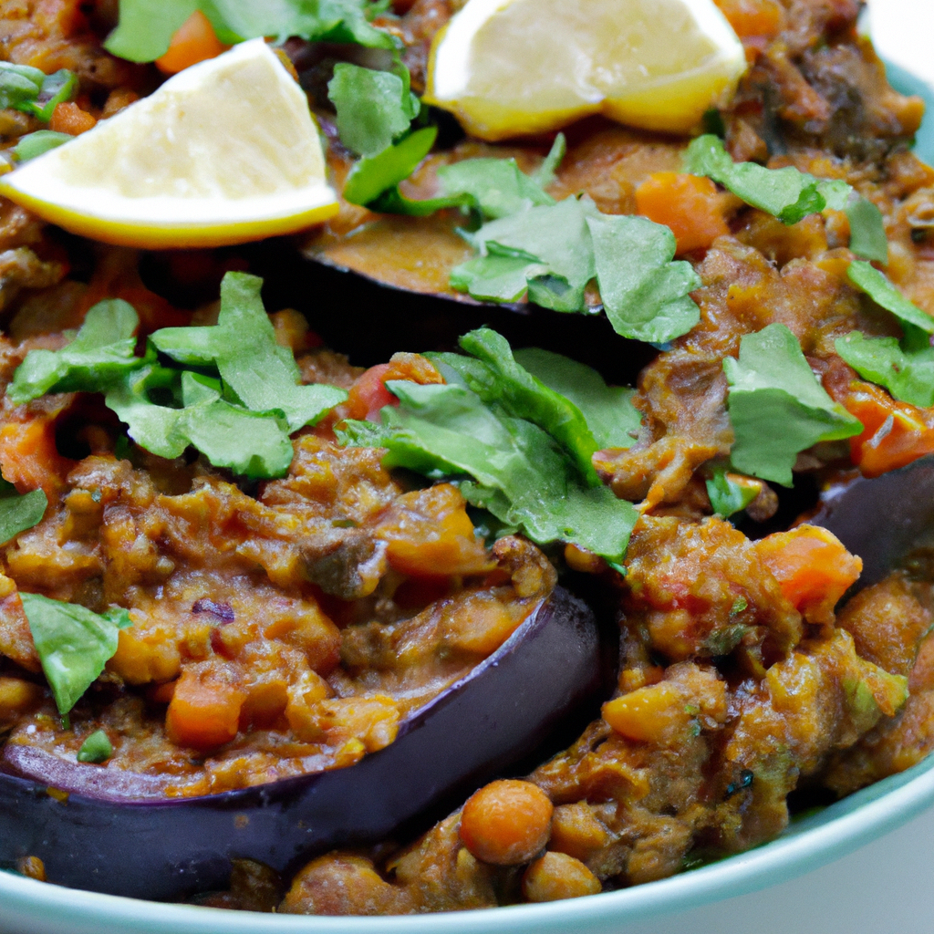 Spicy Lentil & Eggplant Stew