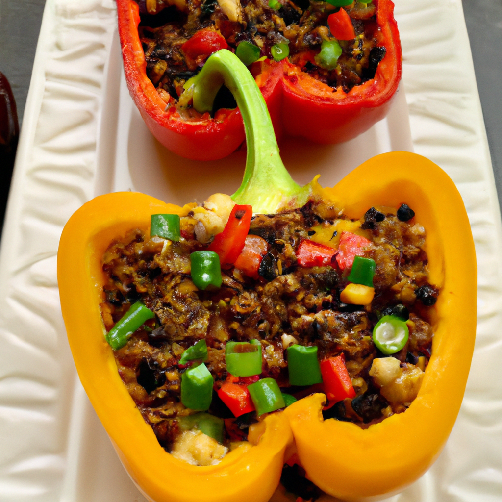 Stuffed Bell Peppers with Quinoa and Black Beans