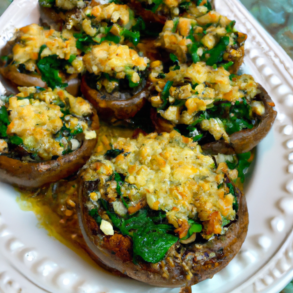 Stuffed Mushrooms with Quinoa and Spinach